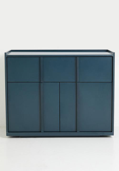 Mocha 3 Drawer - Petrol Blue