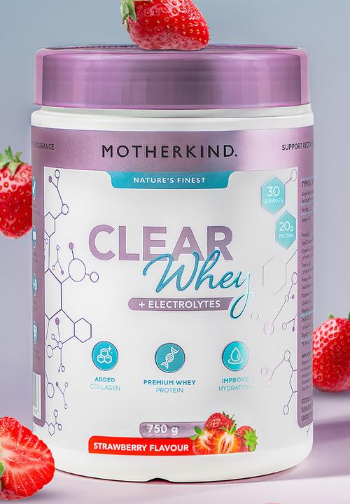 Motherkind - Clear Whey + Electrolytes 750g - Strawberry