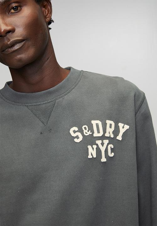 Superdry. - Vintage Athletic Crew - Dark Shadow Grey