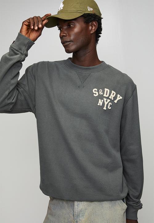 Superdry. - Vintage Athletic Crew - Dark Shadow Grey