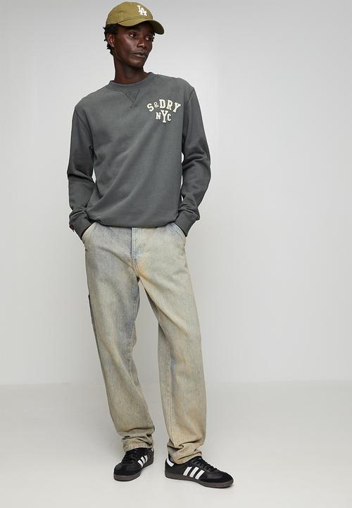 Superdry. - Vintage Athletic Crew - Dark Shadow Grey