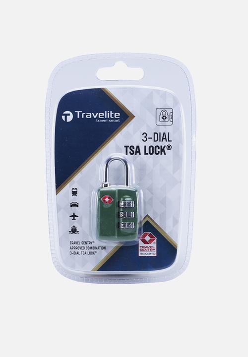 Travelite 3 Dial Combination Tsa Lock - Green