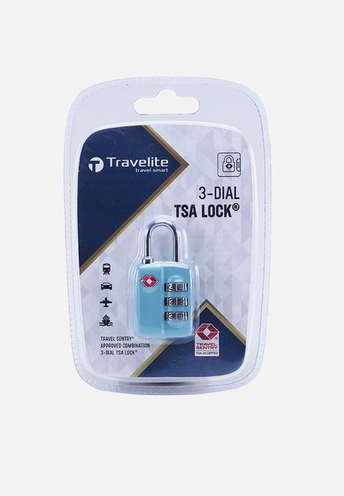 Travelite 3 Dial Combination Tsa Lock - Blue