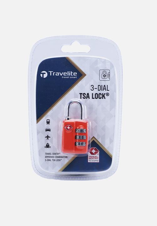 Travelite 3 Dial Combination Tsa Lock - Orange