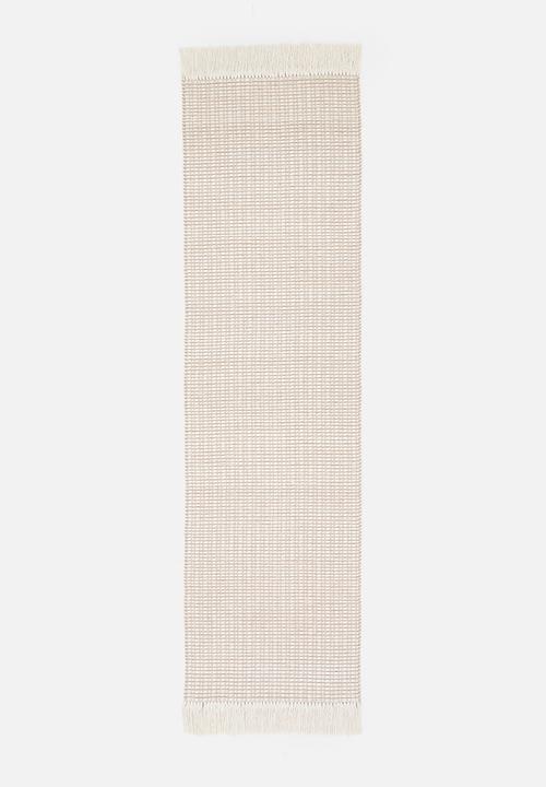 Fior Woll & Cotton Blend Runner Natural