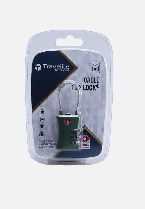 Travelite Cable 3 Dial Combination Tsa Lock -  Green
