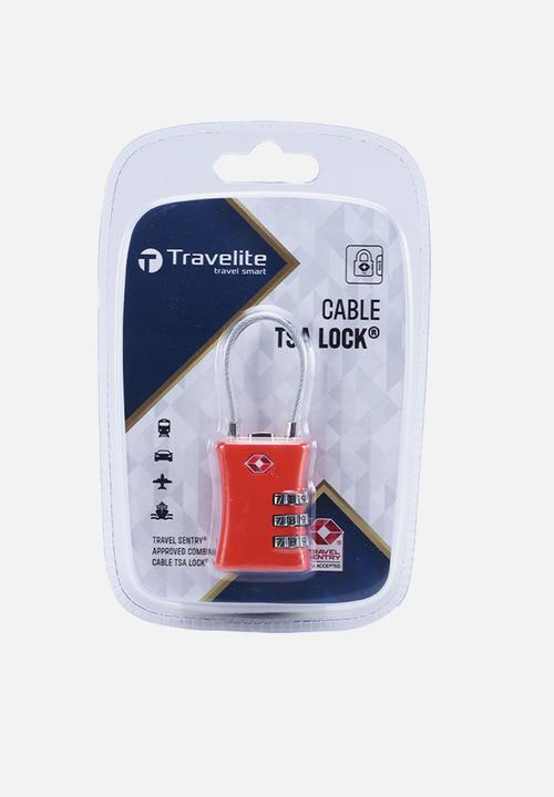 Travelite Cable 3 Dial Combination Tsa Lock - Orange