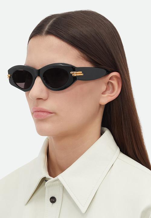BOTTEGA VENETA - Mitre Oval Sunglasses - Black
