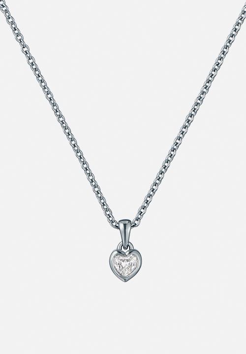 Ted Baker - Harlow mini crystal heart pendant necklace - silver