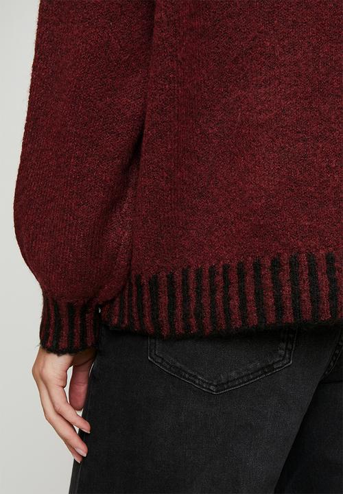 Stella Morgan - Long sleeve Easy Wearing Melange Sweater - Red Dahlia