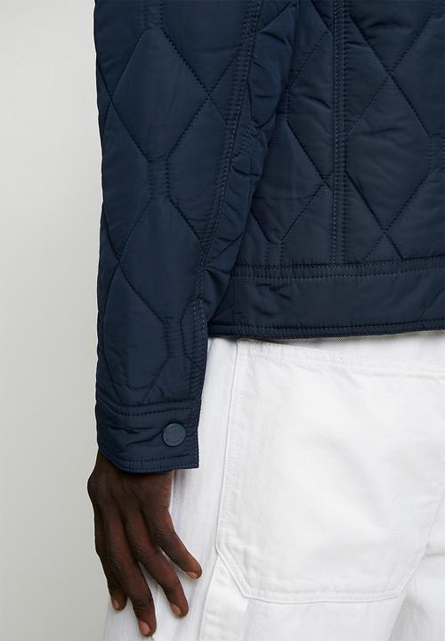 Ben Sherman - Quilted Padded Bomber Jacket - Navy