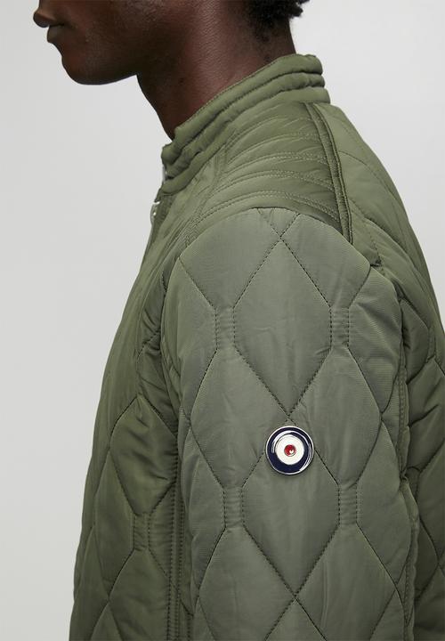 Ben Sherman - Quilted Padded Bomber Jacket - Olive