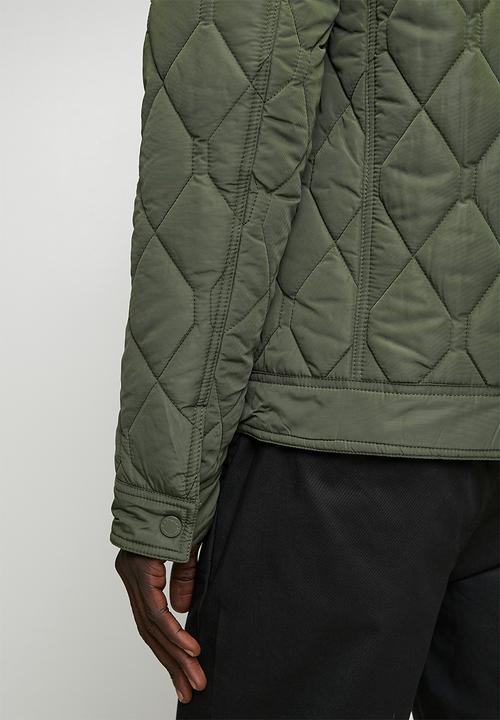 Ben Sherman - Quilted Padded Bomber Jacket - Olive