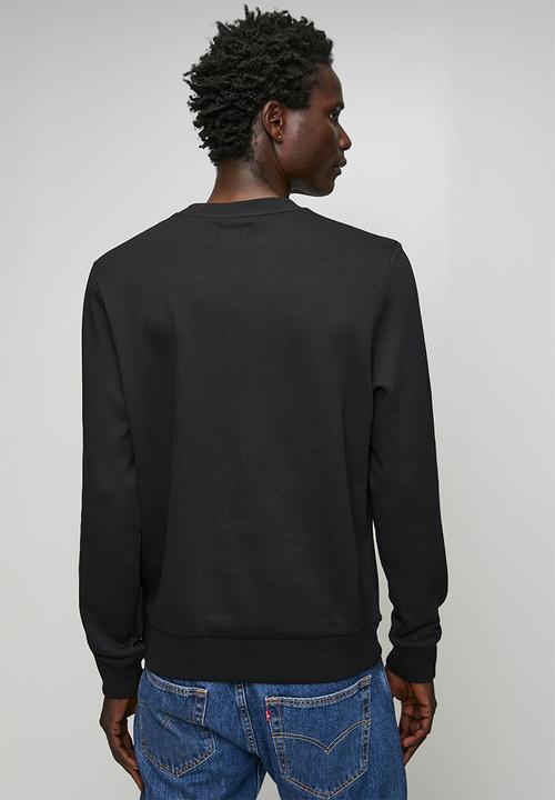 Ben Sherman - Chenille Bear Applique Crew Sweater - Black
