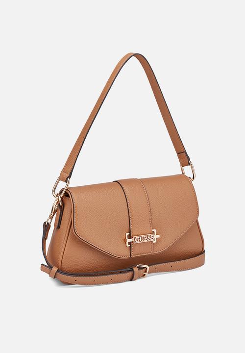 GUESS - Erika Flap Crossbody Bag - Saddle Tan