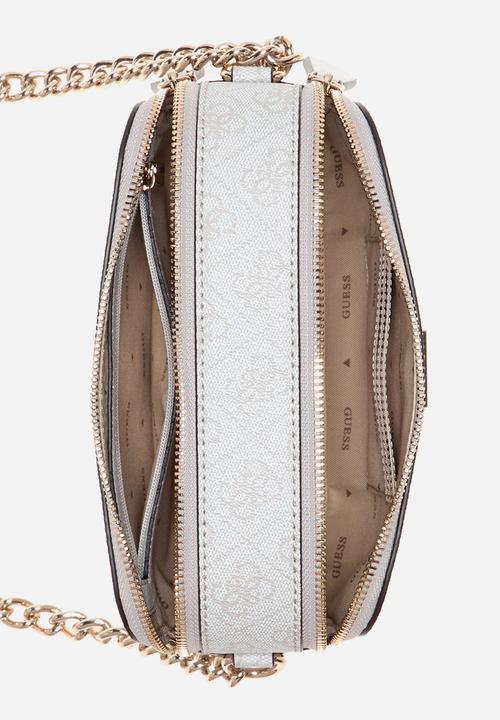 GUESS - Noelle Camera Crossbody Bag - Bone Logo