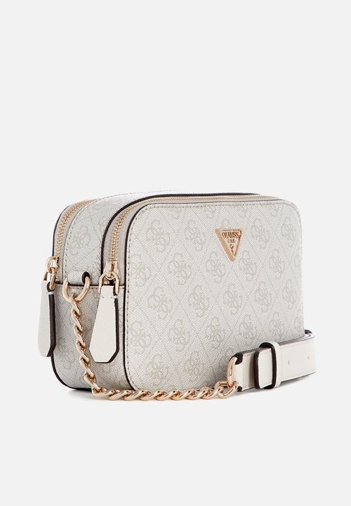 GUESS - Noelle Camera Crossbody Bag - Bone Logo