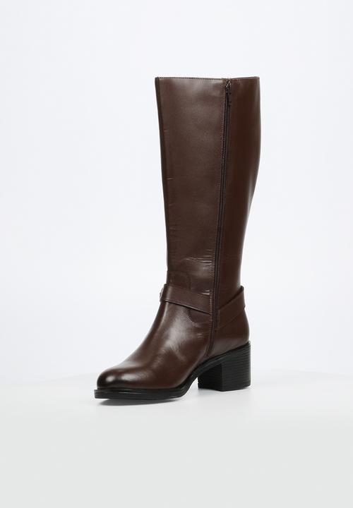Nicci Tyler - Bruna 1 knee length leather boot - chocolate