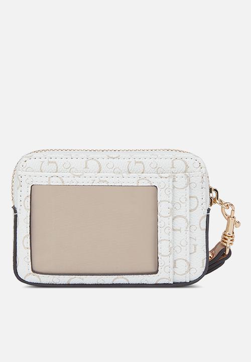 GUESS - Tasha Sling Id Wristlet Bag - White