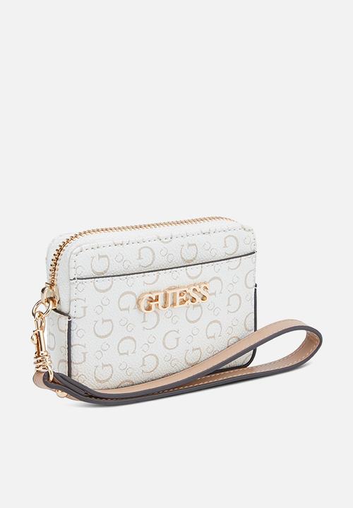 GUESS - Tasha Sling Id Wristlet Bag - White