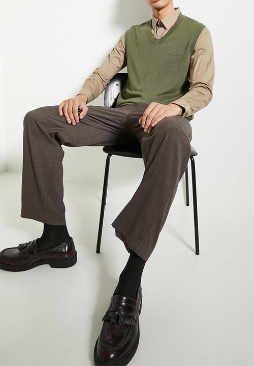 Ben Sherman - Pull Over Knit S/Less - Olive Night