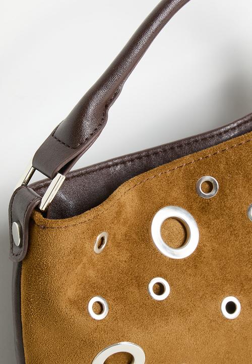 Tessa Design - Amoura Eyelet Slouch Shoulder Bag - Tan