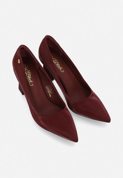 Miss Black - Dayla 1 square court heel - wine