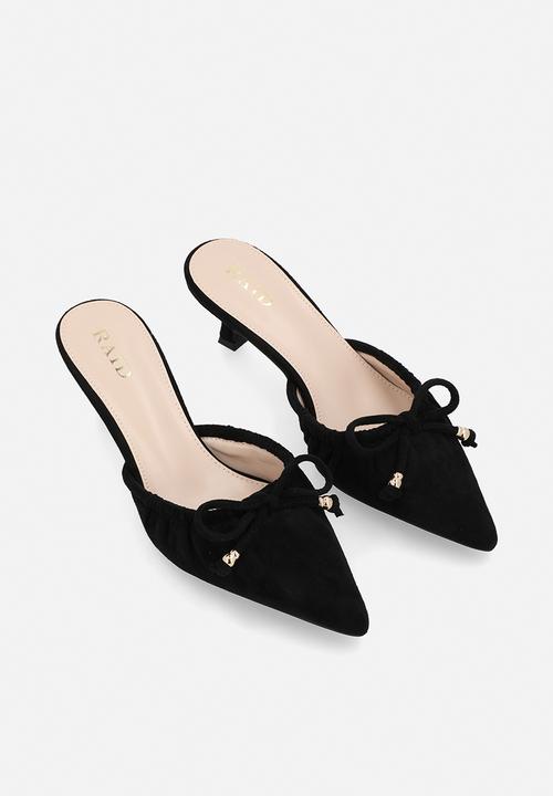 Raid London - Annya closed toe stiletto heel mule - black 