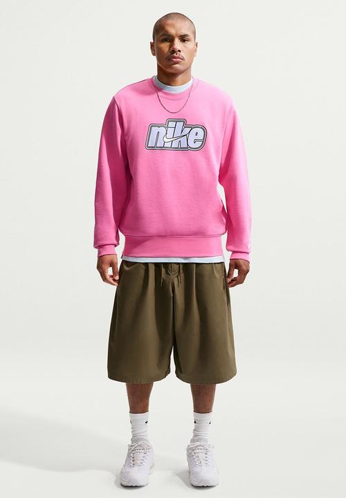 Nike - NSW Club French Terry Crew Futbol Sweatshirt - Pink