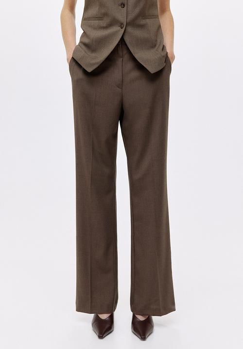 H&M - Straight crease-leg trousers - brown