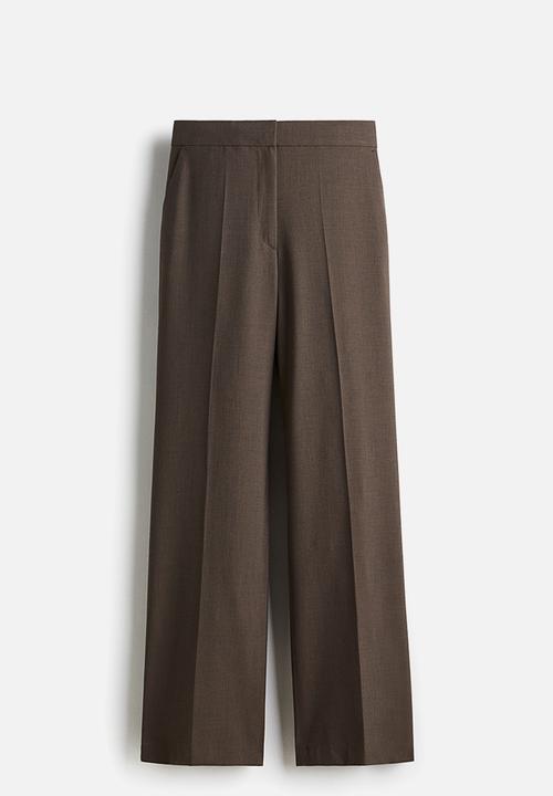 H&M - Straight crease-leg trousers - brown