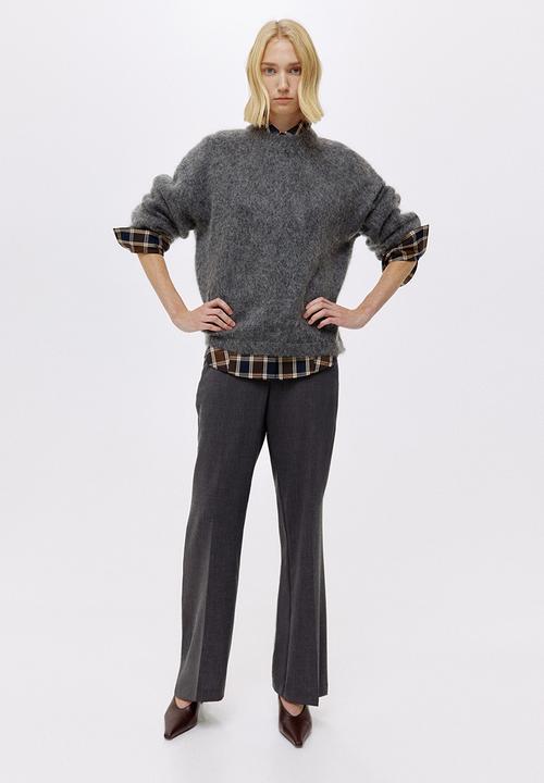 H&M - Straight crease-leg trousers - dark grey