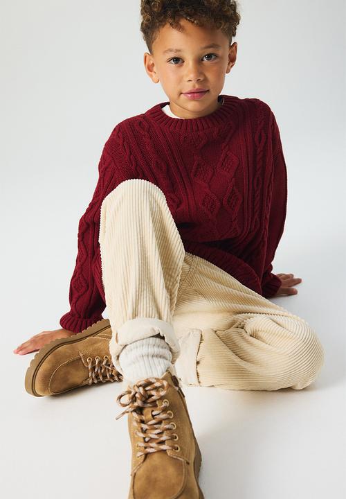 H&M - Cable-knit jumper - red