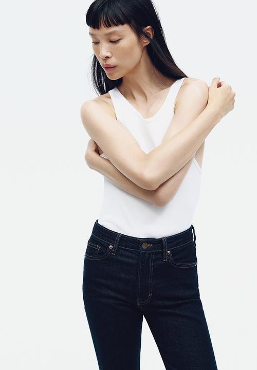 H&M - Flared high jeans - dark denim blue