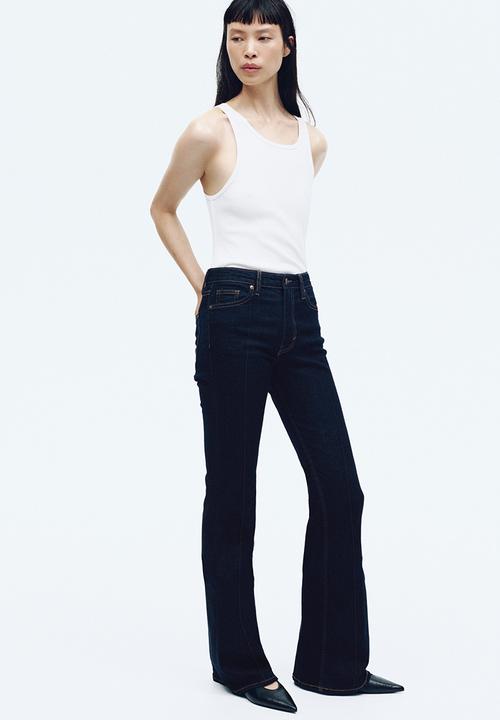 H&M - Flared high jeans - dark denim blue