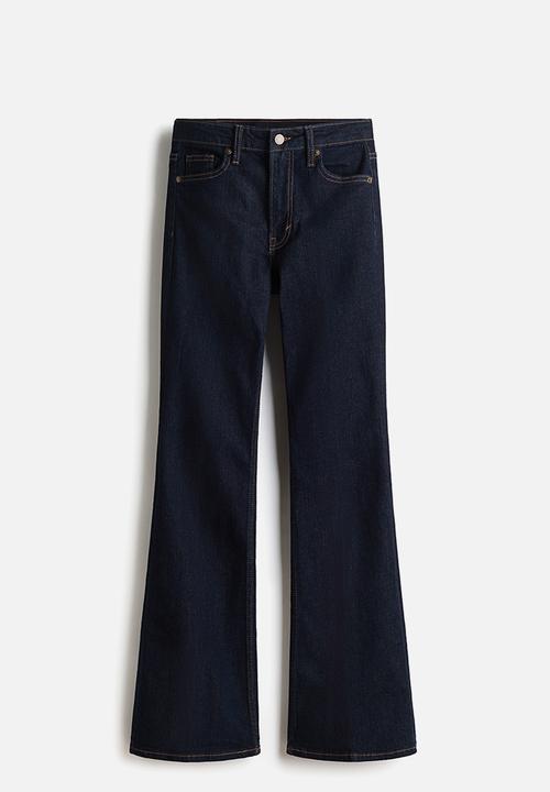 H&M - Flared high jeans - dark denim blue