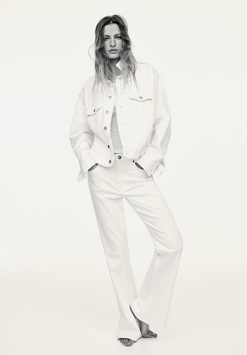 H&M - Flared high jeans - white