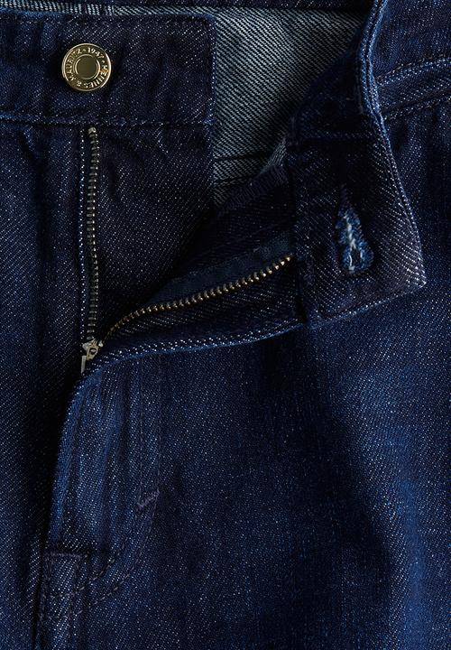 H&M - Straight high jeans - dark denim blue