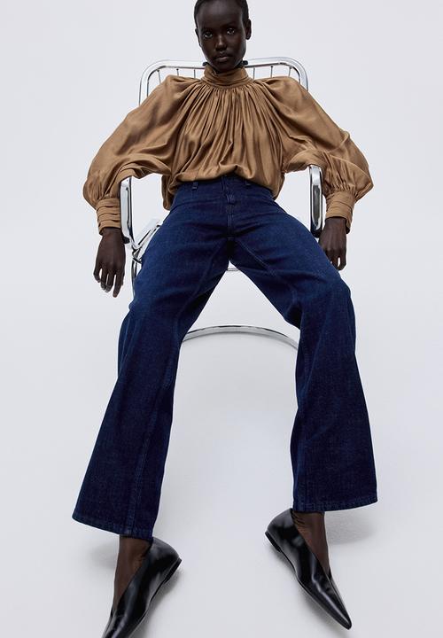 H&M - Straight high jeans - dark denim blue