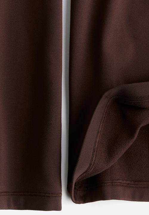 H&M - Flared fleece sports leggings with softmove? - warm brown