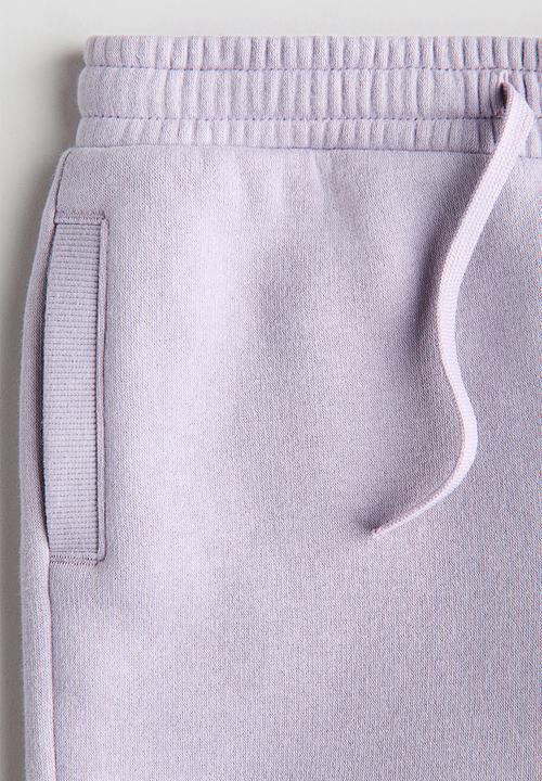H&M - Wide brushed-inside joggers - light purple