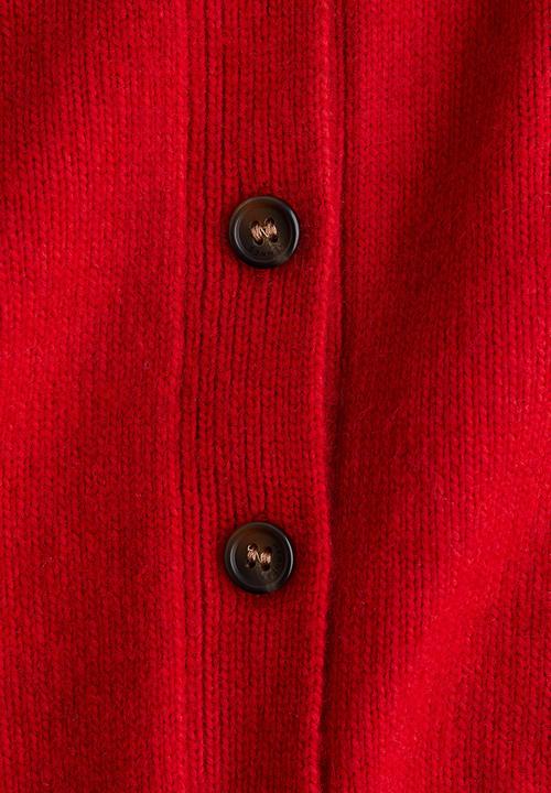 H&M - Short-sleeved collared cardigan - red