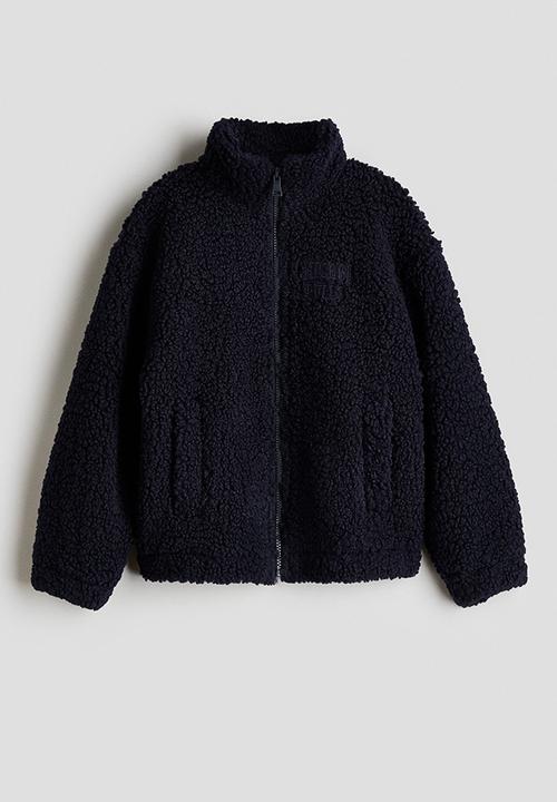H&M - Appliqu?d teddy jacket - navy blue/chicago bulls