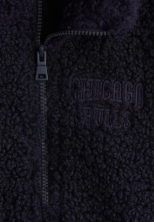 H&M - Appliqu?d teddy jacket - navy blue/chicago bulls