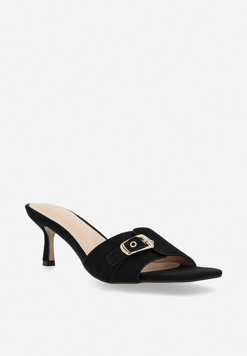 Raid London - Caisyn open toe stiletto heel mule - black 