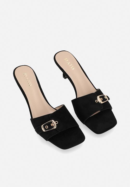 Raid London - Caisyn open toe stiletto heel mule - black 