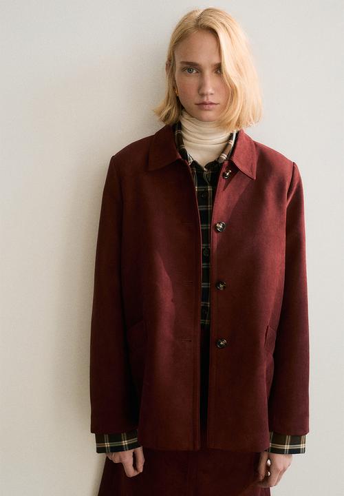 H&M - Collared jacket - dark red
