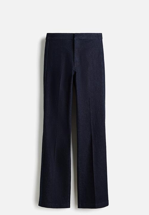 H&M - Flared high jeans - dark denim blue