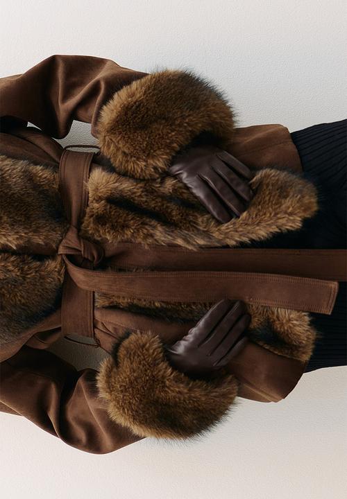 H&M - Coated gloves - dark brown