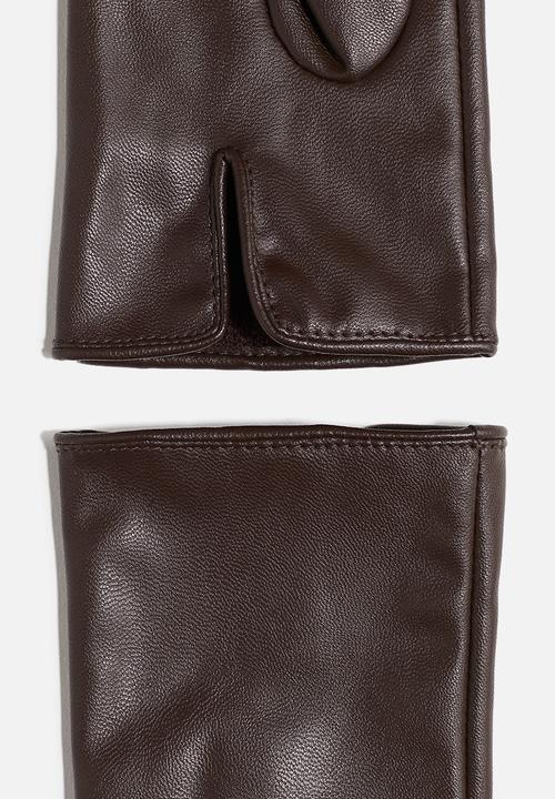 H&M - Coated gloves - dark brown
